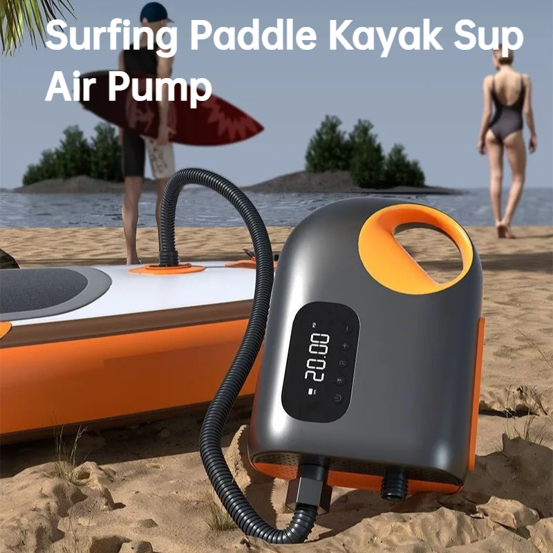 Outdoor Inflatable Camping Tent With Air Pump - ปั๊มลมไร้สายแบบพกพา แบตเตอรี่ 18000mAh สำหรับตั้งแคมป์กลางแจ้ง เต็นท์ กระดานโต้คลื่น