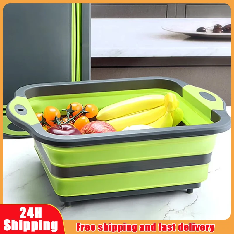 Outdoor Camping Kitchen With Sink - อ่างล้างจานพับได้แบบพกพา อ่างล้างมือ อ่างล้างผัก อ่างพลาสติกพับได้ อุปกรณ์ตั้งแคมป์สำหรับเดินทางและกิจกรรมกลางแจ้ง