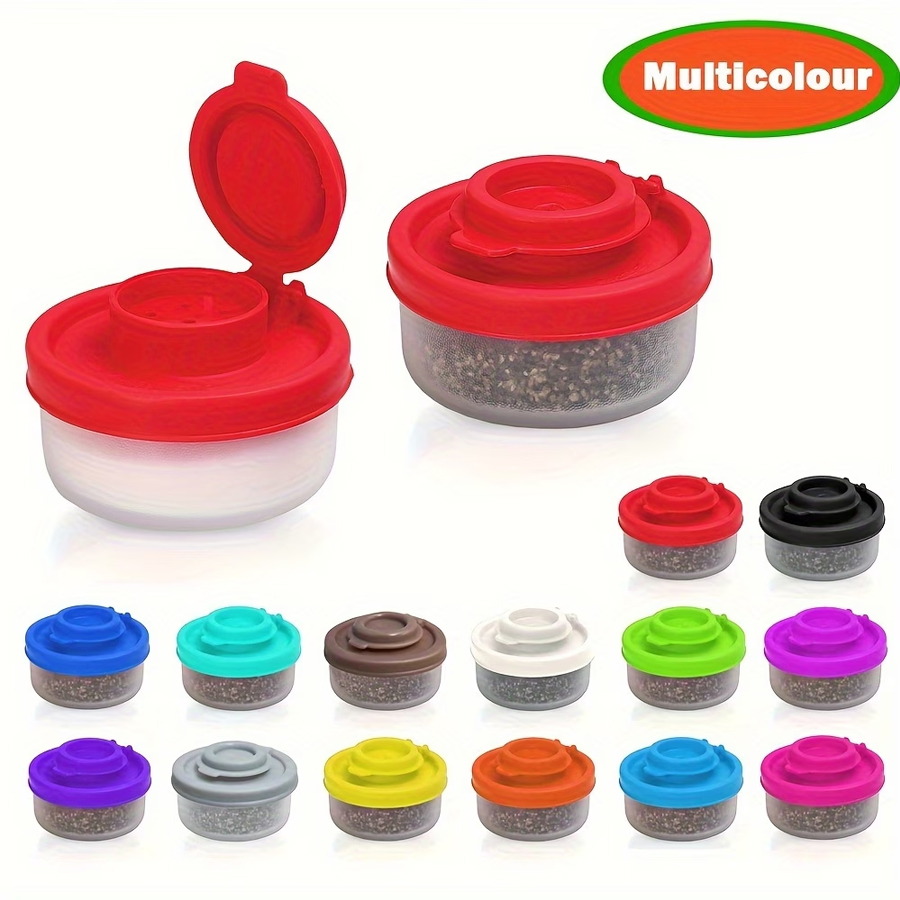 Outdoor Camping Box - 1 กระบอกใส่เกลือและพริกไทยขนาดเล็ก, ภาชนะใส่เกลือกันความชื้นสำหรับการตั้งแคมป์, ปิกนิก, ห้องครัวกลางแจ้ง, กล่องอาหารกลางวัน,