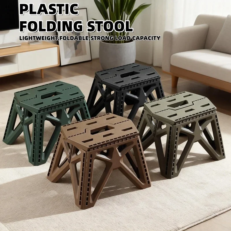 Outdoor Camping High Chair - เก้าอี้ขนาดเล็กที่รับน้ำหนักได้มากและทนทาน เก้าอี้ตกปลา เก้าอี้ชายหาด เก้าอี้พับแบบพกพาสำหรับใช้งานกลางแจ้ง เก้าอี้สำหรับตั้งแคมป์