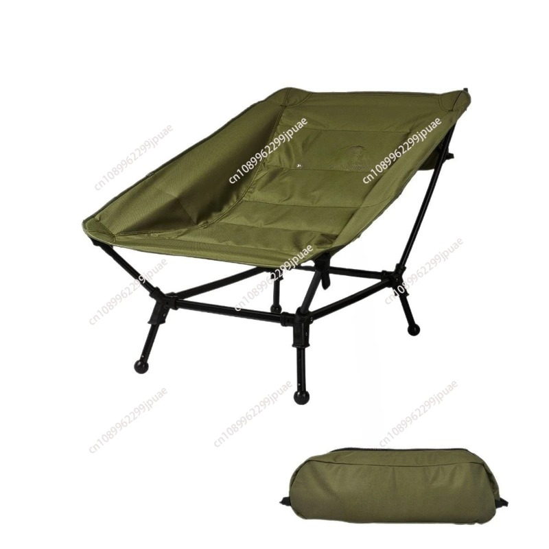 Outdoor Camping High Chair - เก้าอี้พับได้อลูมิเนียมอัลลอยด์ความแข็งแรงสูง พกพาสะดวก สำหรับตั้งแคมป์ พักกลางวัน และพักผ่อน