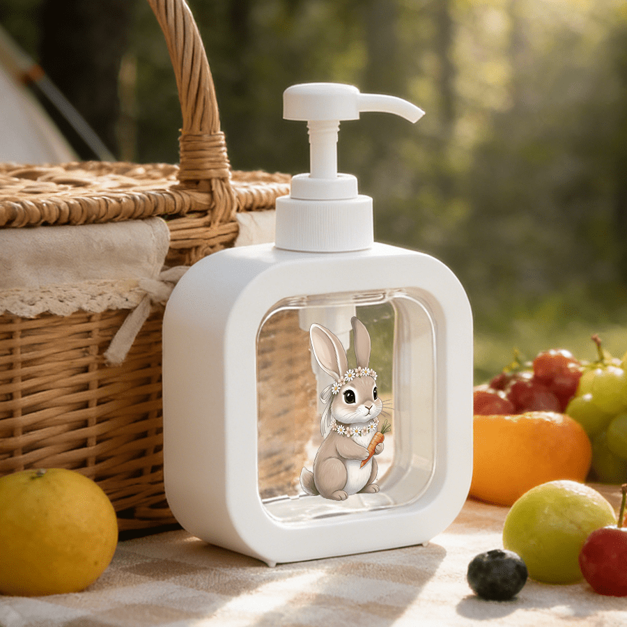 Outdoor Camping Kitchen With Sink - ที่จ่ายสบู่รูปกระต่ายและแครอท อเนกประสงค์สำหรับห้องน้ำ อ่างล้างจานในครัว แคมป์ปิ้งกลางแจ้ง เหมาะสำหรับสบู่ แอลกอฮอล์ล้างมือ