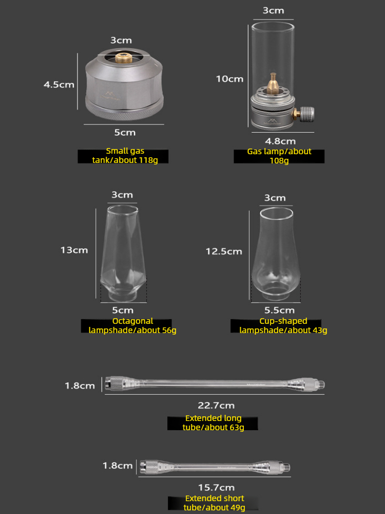 Outdoor Camping Glamping Share - MOUNTAINHIKER ชุดไฟแก๊สสำหรับตั้งแคมป์กลางแจ้ง ไฟตกแต่งบรรยากาศสไตล์เรโทร ไฟเทียนตั้งโต๊ะข้างเตียงแบบสร้างสรรค์