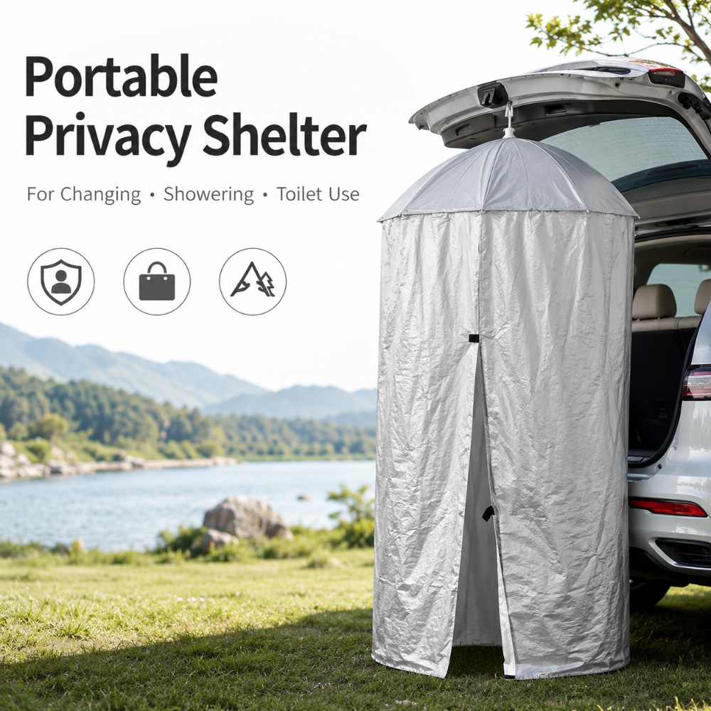 Outdoor Camping Toilet Tent - เต็นท์เปลี่ยนเสื้อผ้าแบบพกพาสำหรับฉุกเฉิน ขนาด 77/90 ซม. สำหรับตั้งแคมป์ ห้องน้ำกลางแจ้ง