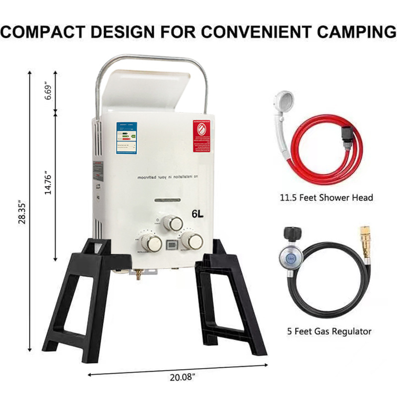 Outdoor Camping Water Heater - เครื่องทำน้ำอุ่นแบบพกพาสำหรับรถบ้านรุ่นใหม่ ใช้แก๊ส สำหรับตั้งแคมป์ จากโรงงาน