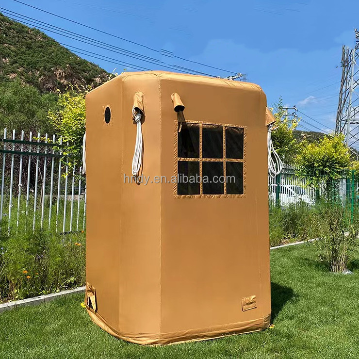 Outdoor Camping Toilet Tent - เต็นท์อาบน้ำและห้องน้ำสำหรับตั้งแคมป์กลางแจ้งในตะวันออกกลาง เต็นท์เปลี่ยนเสื้อผ้าแบบพองลม เต็นท์อาบน้ำกันน้ำ ทำจากผ้า Oxford PVC