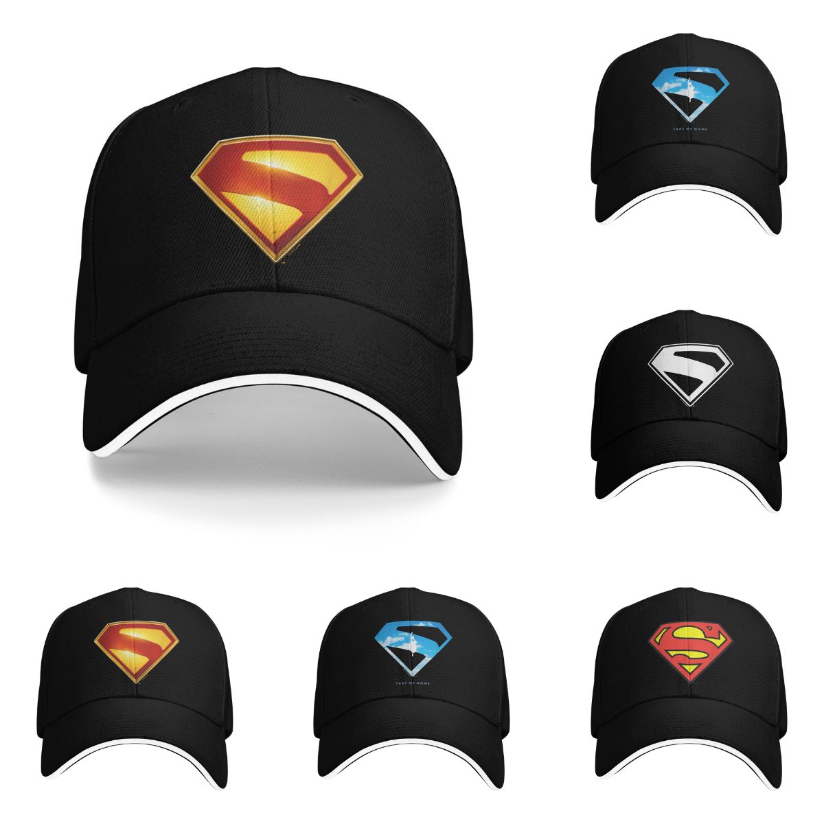 Outdoor Camping Movies - ภาพยนตร์ Supermans โลโก้เบสบอลหมวก Sun Breathable พิมพ์ล้าง
