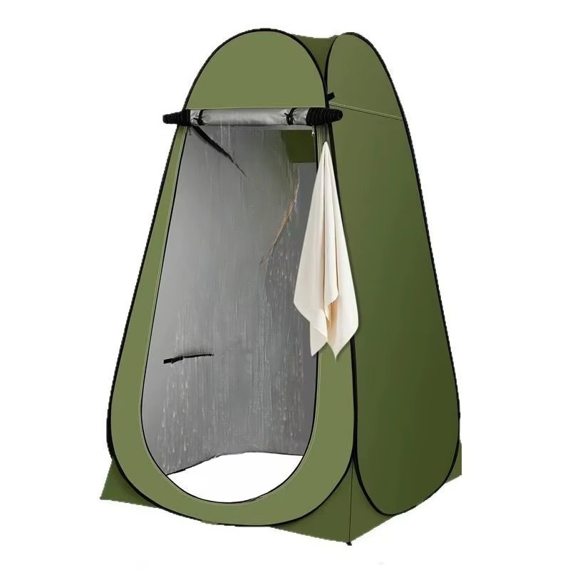 Outdoor Camping Toilet Tent - เต็นท์เปลี่ยนเสื้อผ้า/อาบน้ำแบบพกพา กันน้ำ ลายพราง สำหรับตั้งแคมป์กลางแจ้ง ผลิตจากผ้าโพลีเอสเตอร์ 190T