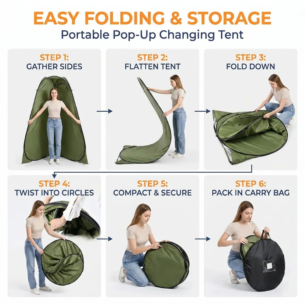 เต็นท์ห้องน้ำพับได้แบบพกพาสำหร - Outdoor Camping Toilet Tent บทวิจารณ์และราคา