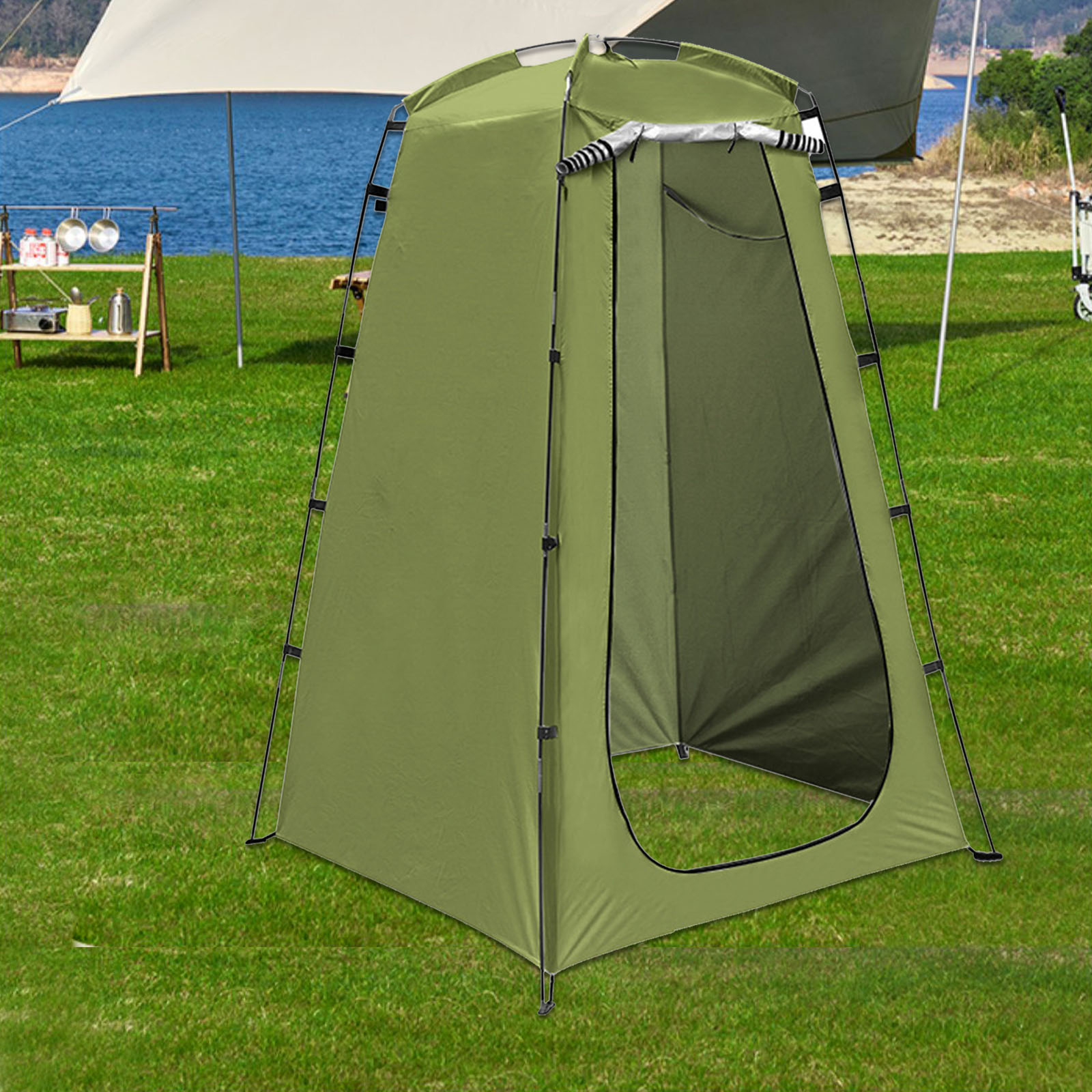 เต็นท์อาบน้ำสำหรับตั้งแคมป์ เต - Outdoor Camping Toilet Tent บทวิจารณ์และราคา
