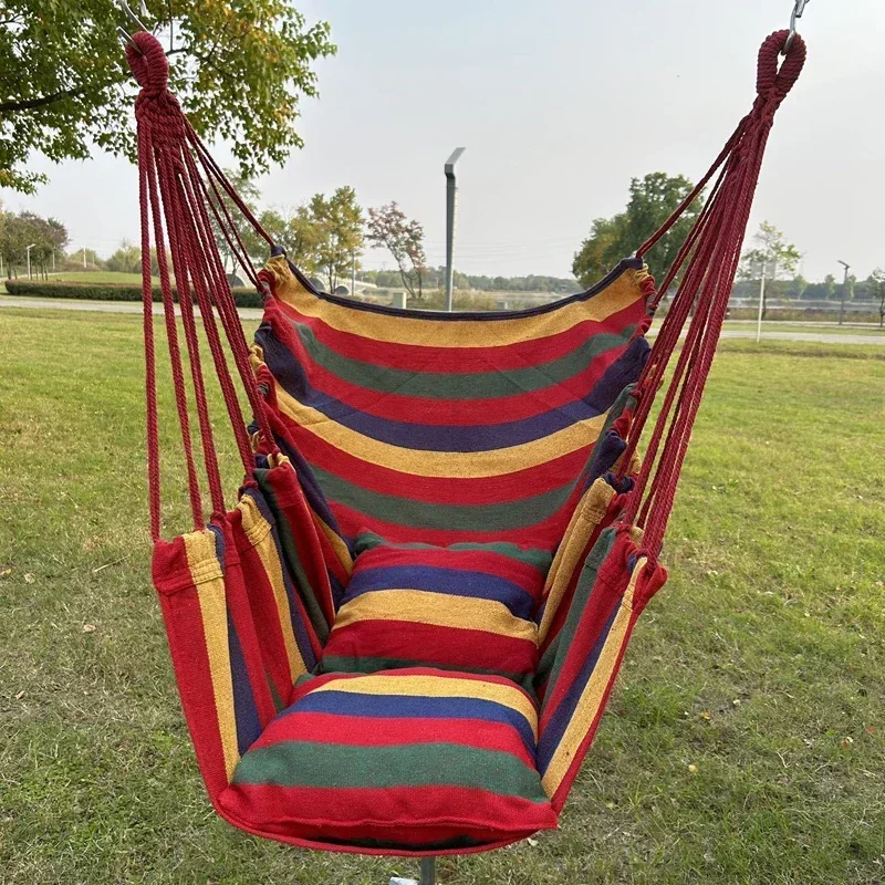 เก้าอี้เปลญวนผ้าใบลายทางสีสันส - Camping Outdoor Or Indoor บทวิจารณ์และราคา