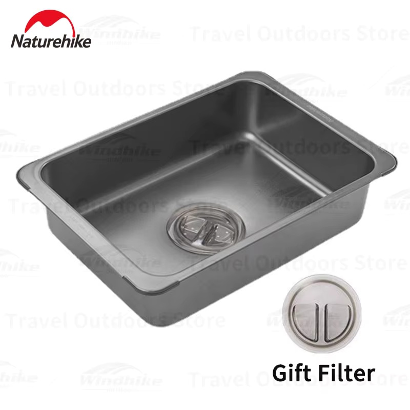 เนเจอร์ไฮค์อ่างล้างจานสแตนเลส  - Outdoor Camping Kitchen With Sink บทวิจารณ์และราคา