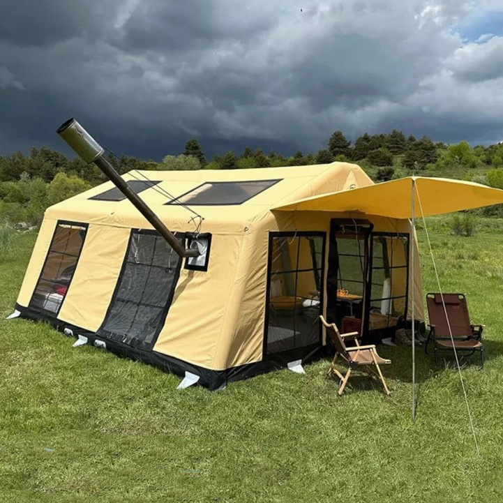 เต็นท์เป่าลม PVC กันน้ำสำหรับต - Outdoor Inflatable Camping Tent With Air Pump บทวิจารณ์และราคา