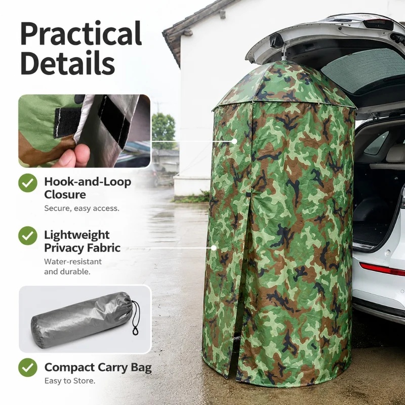 เต็นท์เปลี่ยนเสื้อผ้าแบบพกพาสำ - Outdoor Camping Toilet Tent บทวิจารณ์และราคา