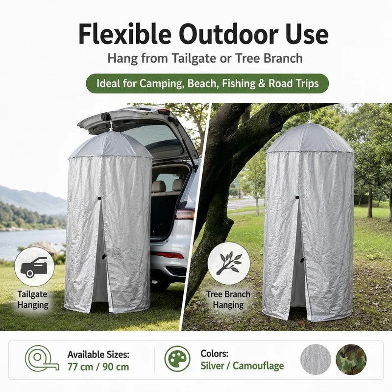 เต็นท์เปลี่ยนเสื้อผ้าแบบพกพาสำ - Outdoor Camping Toilet Tent บทวิจารณ์และราคา
