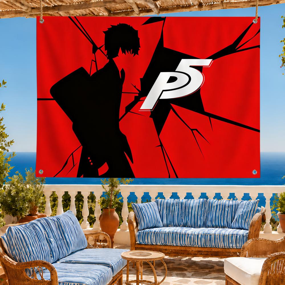 ธงแฟนเกม RPG ญี่ปุ่น Persona แ - Japanese Outdoor Camping บทวิจารณ์และราคา