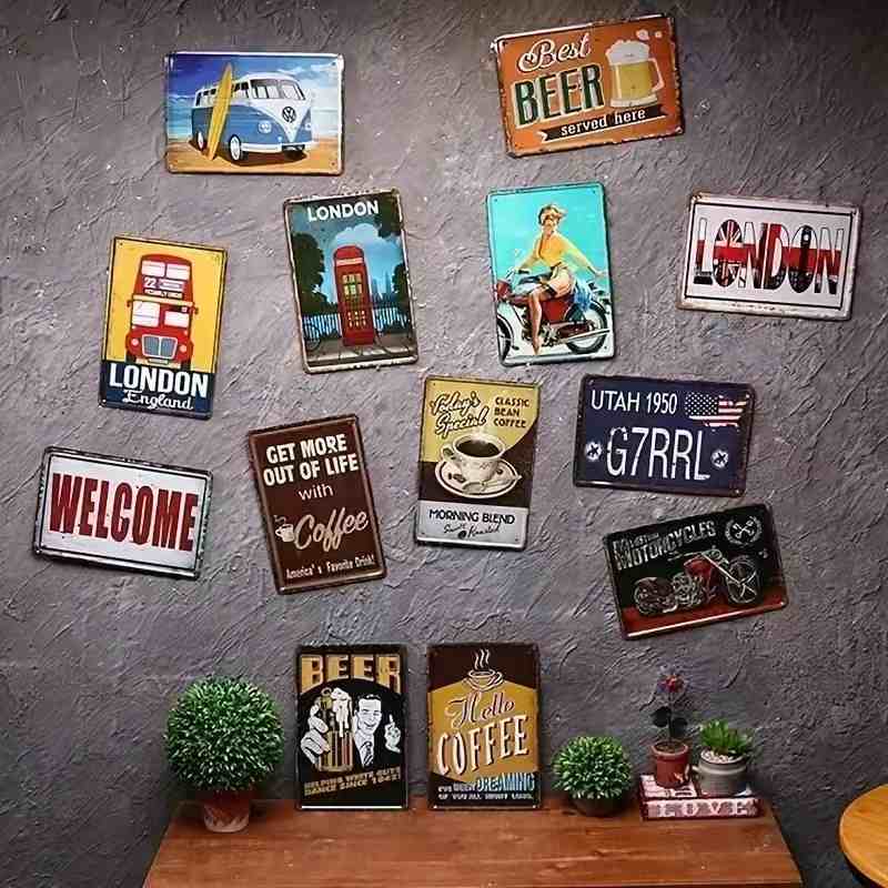 ป้ายโลหะสไตล์วินเทจ พร้อมข้อคว - Outdoor Camping Quotes บทวิจารณ์และราคา