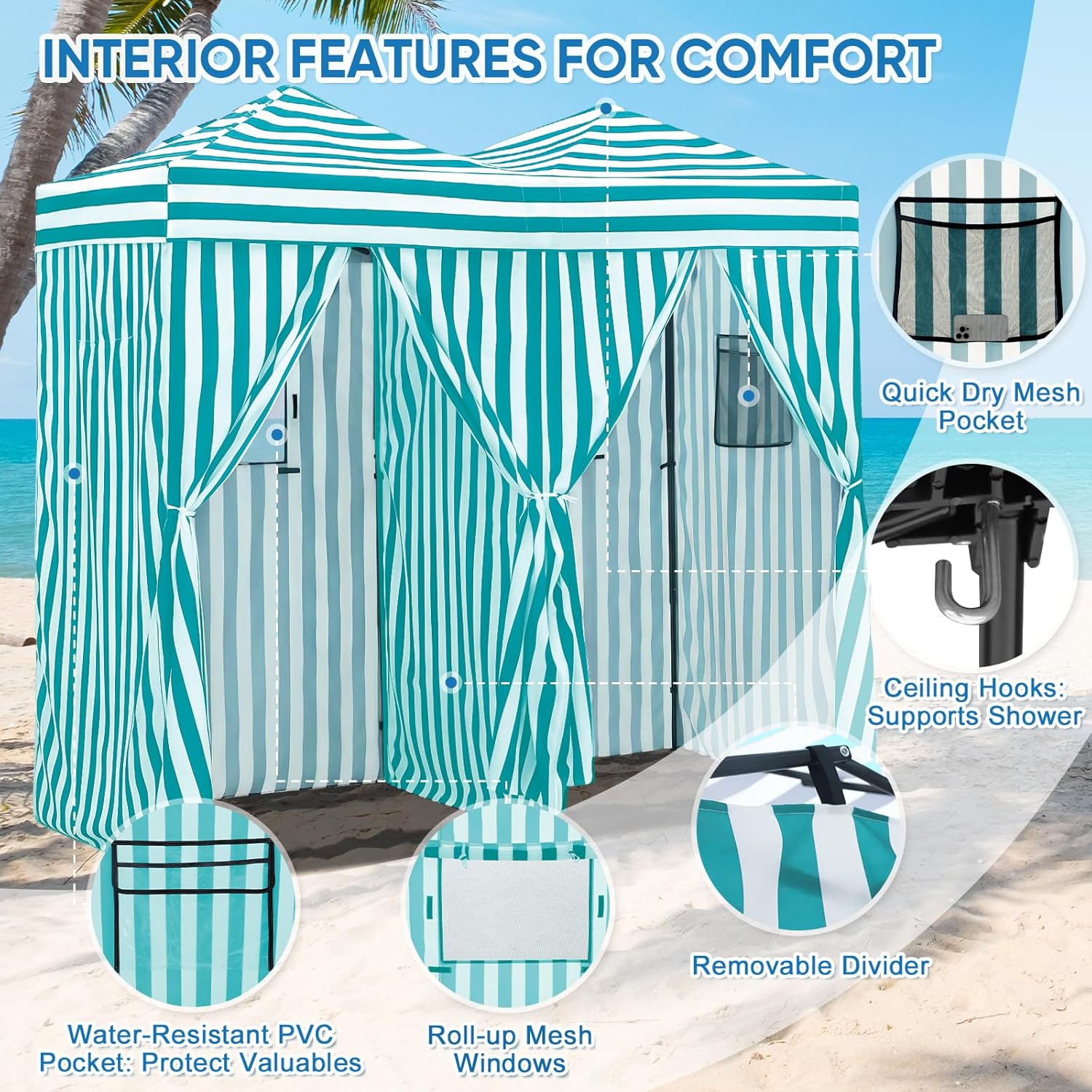 เต็นท์เปลี่ยนเสื้อผ้าแบบพกพา 2 - Outdoor Camping Tent บทวิจารณ์และราคา