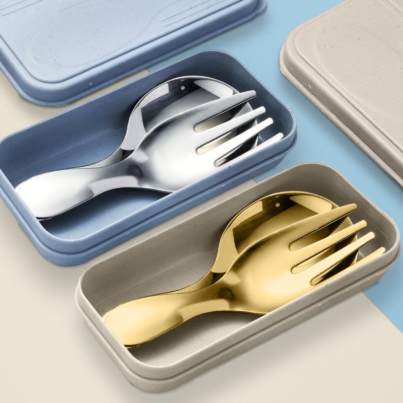 ชุดช้อนส้อมสแตนเลส 2 ชิ้น แบบพ - Outdoor Camping Box บทวิจารณ์และราคา