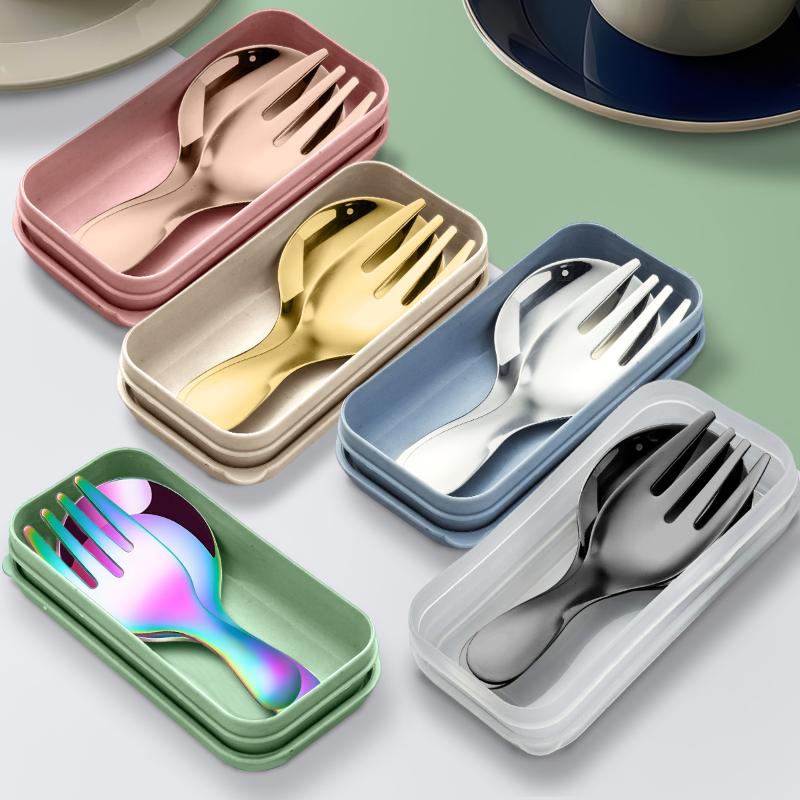 ชุดช้อนส้อมสแตนเลส 2 ชิ้น แบบพ - Outdoor Camping Box บทวิจารณ์และราคา