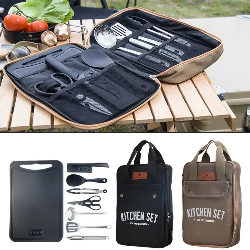 ชุดเครื่องครัวแคมป์ปิ้ง 8 ชิ้น - Outdoor Camping Kitchen With Sink บทวิจารณ์และราคา