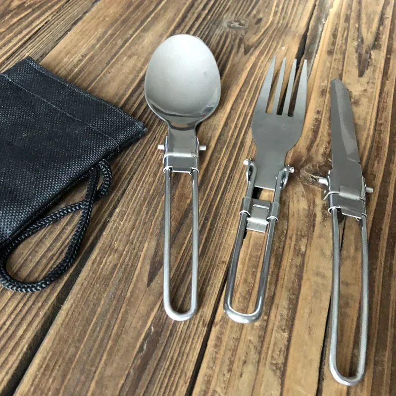 1-10PCS ชุดส้อมและช้อนพับได้สำ - Outdoor Camping Glamping Share บทวิจารณ์และราคา