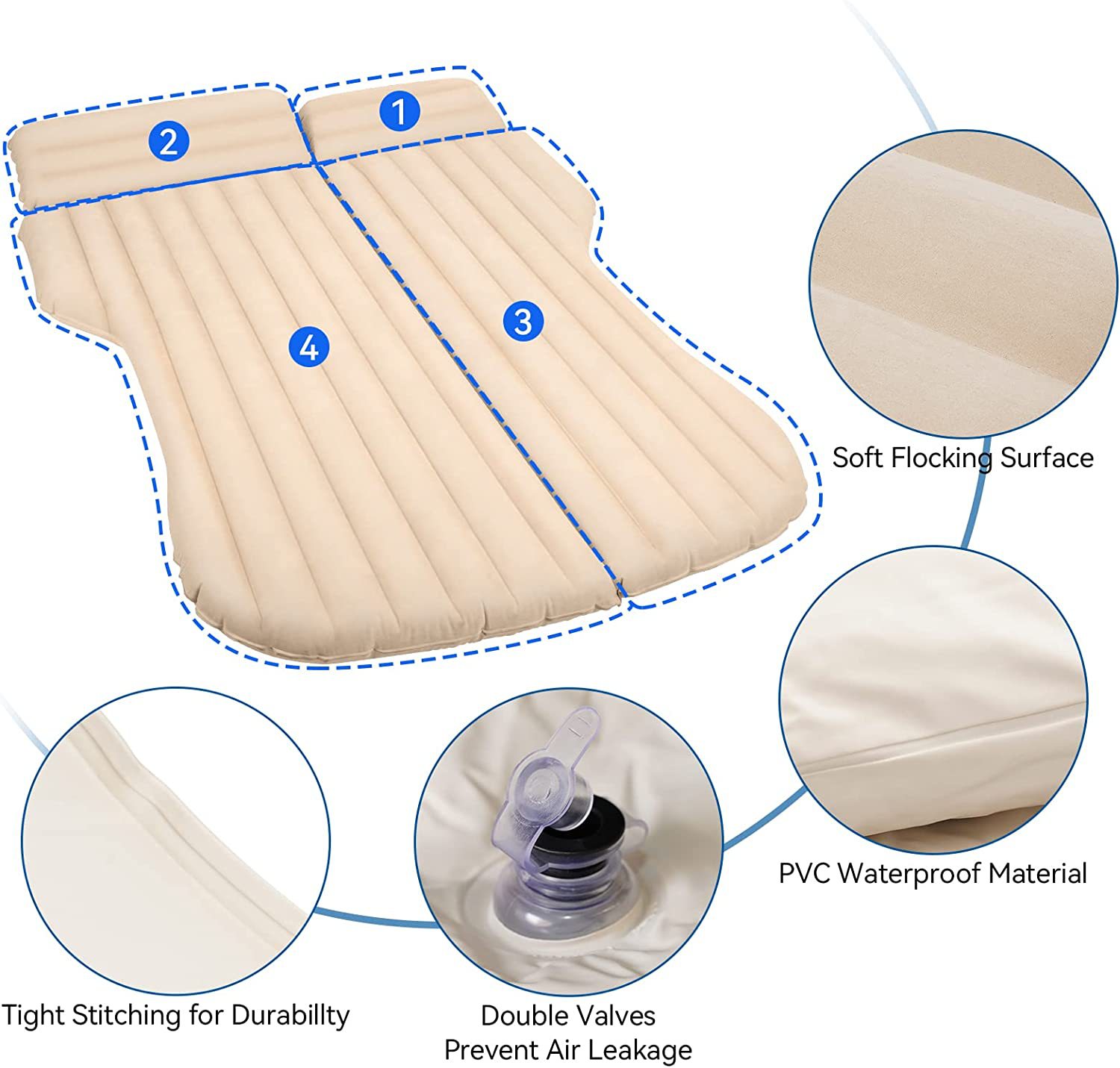 รถInflatableเตียงสําหรับTeslaร - Outdoor Camping Mattress บทวิจารณ์และราคา