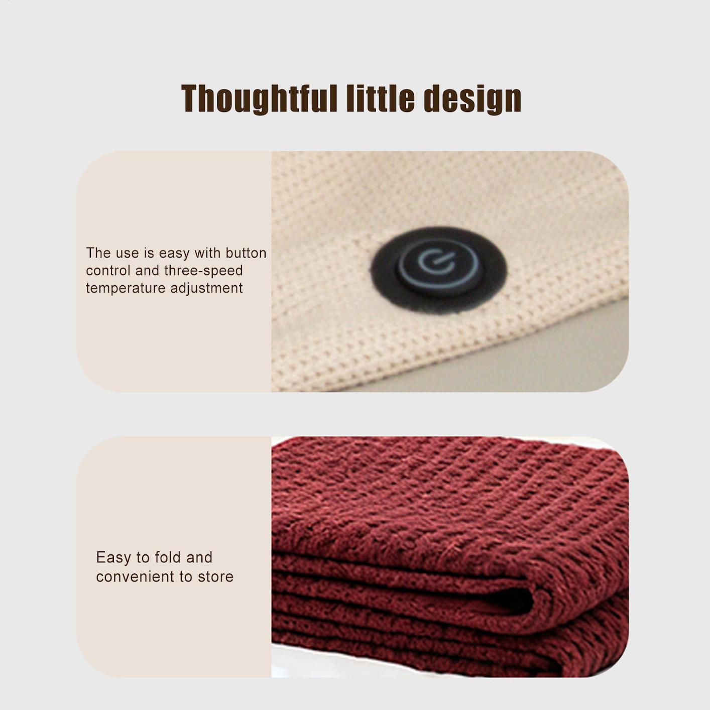 ผ้าคลุมไหล่แบบพกพา 3 ระดับ ผ้า - Outdoor Camping Heated Blanket บทวิจารณ์และราคา
