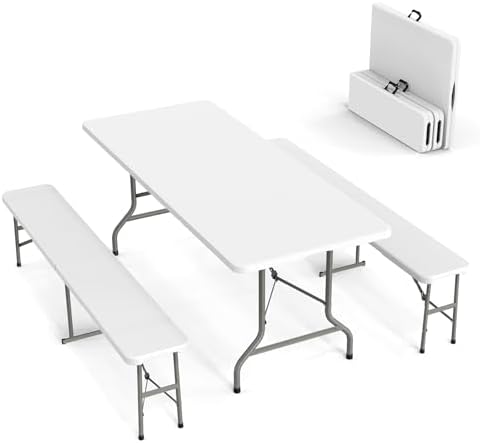 ชุดโต๊ะปิกนิกพร้อมม้านั่ง 2 ตั - Camping Outdoor Or Indoor บทวิจารณ์และราคา