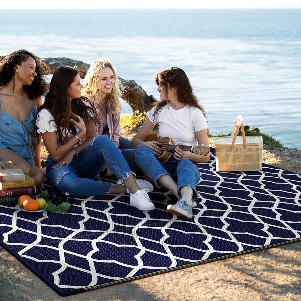 พรมปูพื้นกลางแจ้งสำหรับคาราวาน - Outdoor Camping Mat Waterproof บทวิจารณ์และราคา