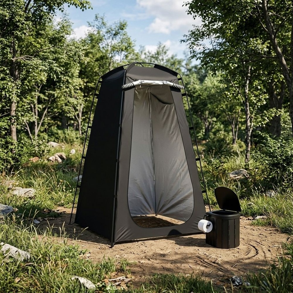 เต็นท์ห้องน้ำพกพาสำหรับใช้งานก - Outdoor Camping Toilet Tent บทวิจารณ์และราคา