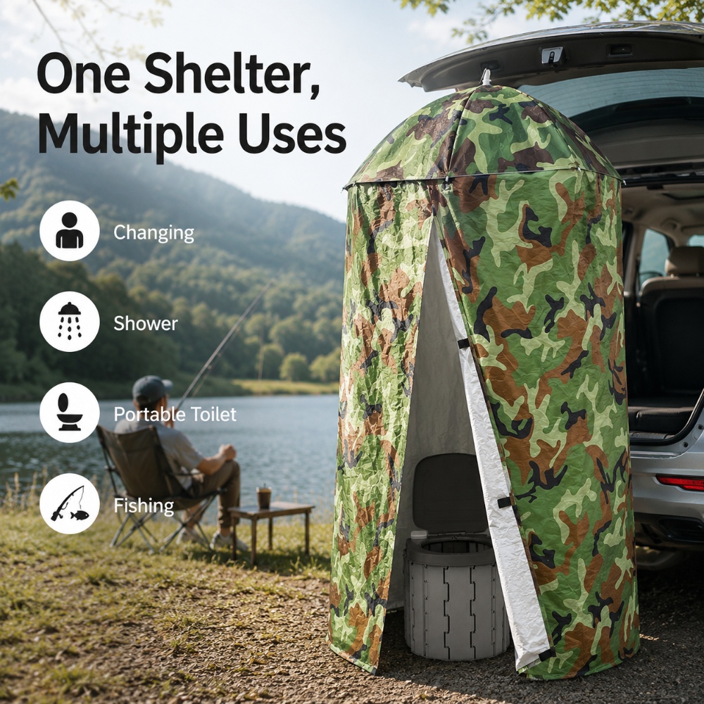 เต็นท์เปลี่ยนเสื้อผ้าแบบพกพาสำ - Outdoor Camping Toilet Tent บทวิจารณ์และราคา