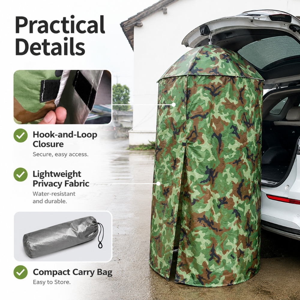 เต็นท์เปลี่ยนเสื้อผ้าแบบพกพาสำ - Outdoor Camping Toilet Tent บทวิจารณ์และราคา