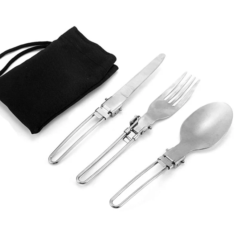 1-10PCS ชุดส้อมและช้อนพับได้สำ - Outdoor Camping Glamping Share บทวิจารณ์และราคา