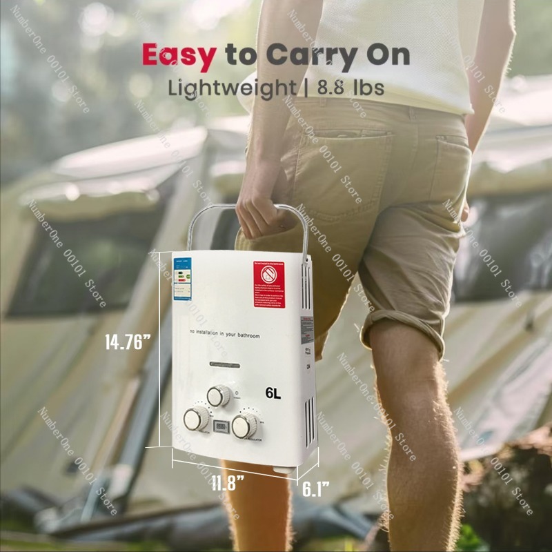 เครื่องทำน้ำอุ่นแก๊ส LPG แบบไม - Outdoor Camping Water Heater บทวิจารณ์และราคา