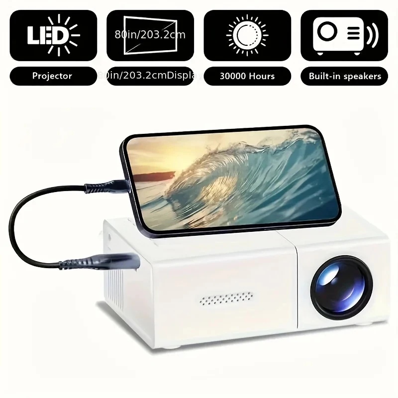 โปรเจคเตอร์ LED ขนาดเล็ก 1080P - Outdoor Camping Movies บทวิจารณ์และราคา