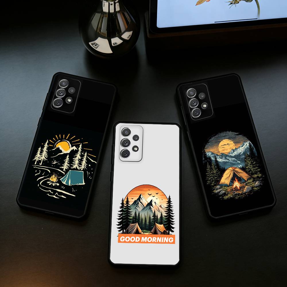 เคสโทรศัพท์ซิลิโคนนุ่มสีดำสำหร - Outdoor Camping Quotes บทวิจารณ์และราคา