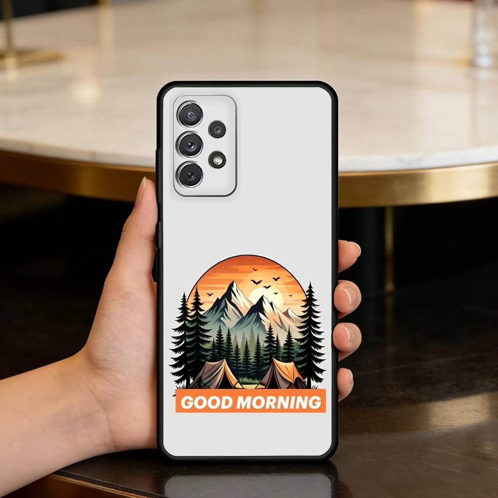 เคสโทรศัพท์ซิลิโคนนุ่มสีดำสำหร - Outdoor Camping Quotes บทวิจารณ์และราคา