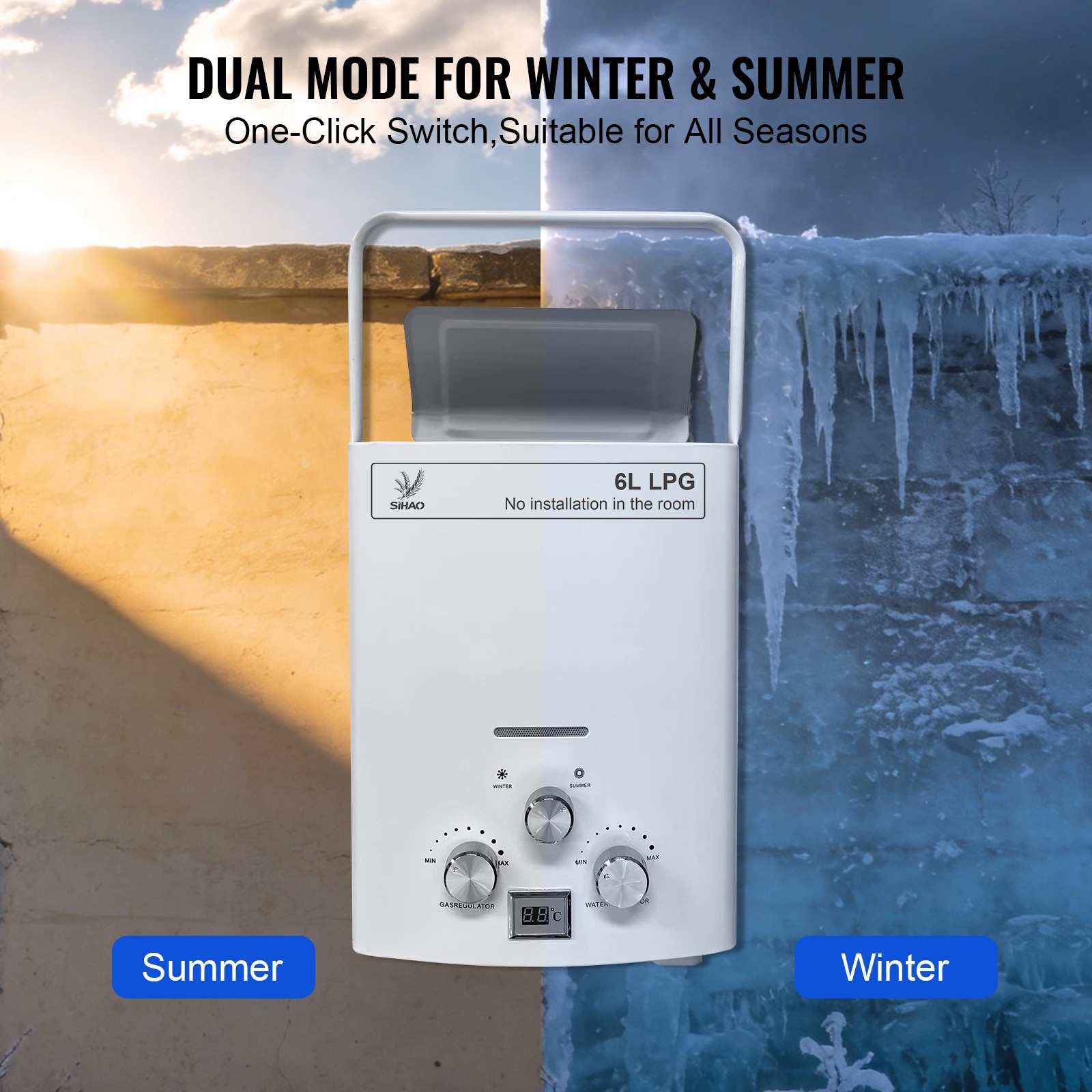 เครื่องทำน้ำอุ่นแก๊สแอลพีจี |  - Outdoor Camping Water Heater บทวิจารณ์และราคา